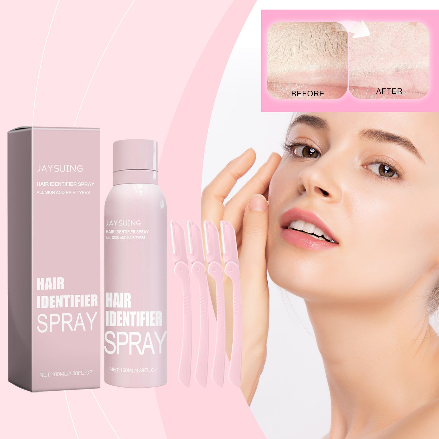 Hair Identifying Spray™ + FREE Razors Set